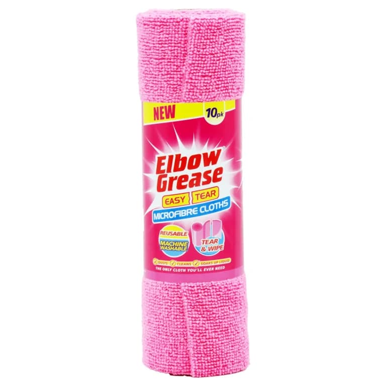 دستمال رول میکرو فیبر قابل شستشو البو گریس Elbow Grease بسته 10 عددی — تصویر ۴