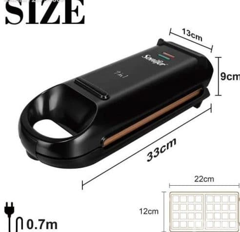 وافل ساز پنج کاره سونیفر sonifer sandwich maker 5 in 1 دونات ساندویچ گریل مدلSF-6121 — تصویر ۵
