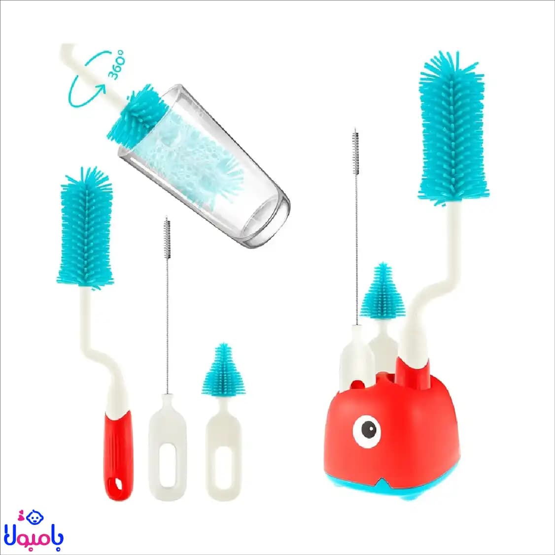 شیشه شور سیلیکونی 4 تکه نوزاد طرح دایناسور — تصویر ۵