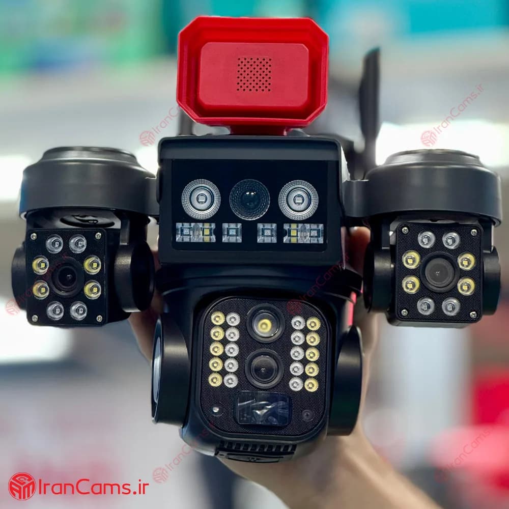 دوربین بی سیم خورشیدی سیمکارتی سه لنز 12 مگاپیکسل V380 مدل LX-XW818-4G — تصویر ۶