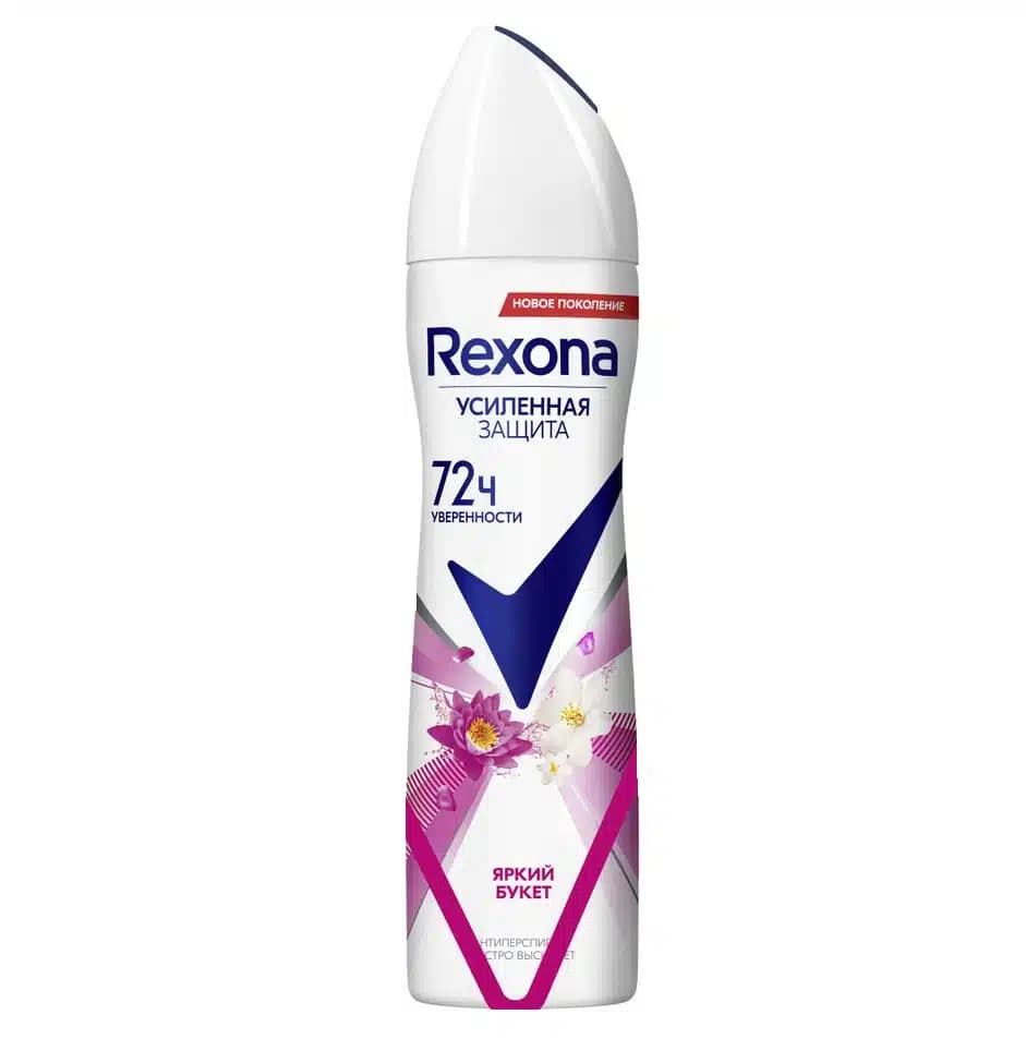 اسپری دئودورانت رکسونا Rexona زنانه 72 ساعته مدل яркий букет حجم 150 میل — تصویر ۴