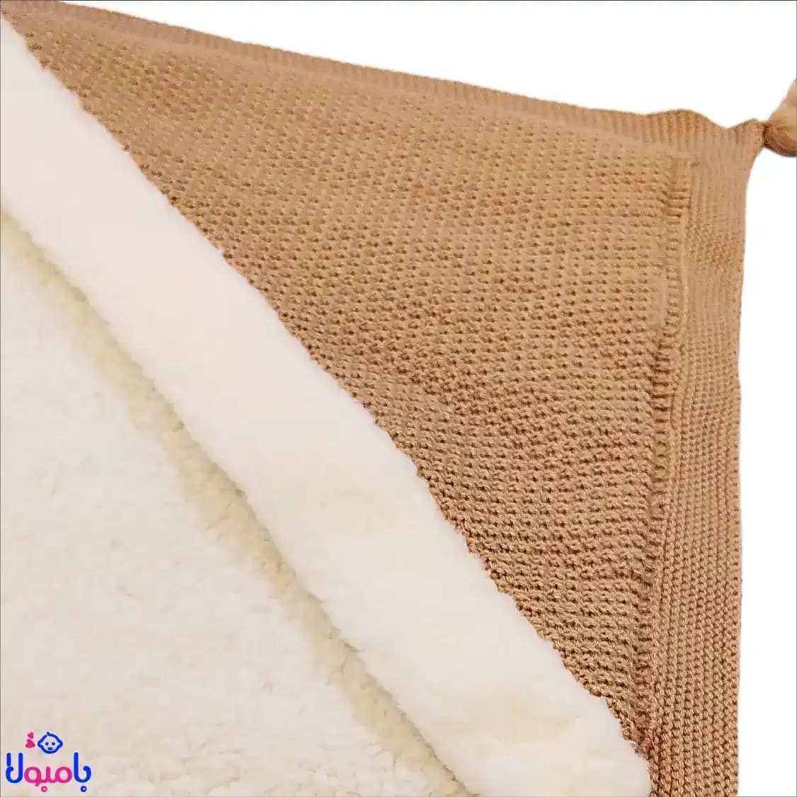 پتو دور پیچ بافت کرم کارترز 100*90سانتی متر — تصویر ۵