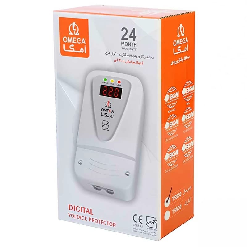 محافظ ولتاژ دیجیتال پشت کنتوری مغزی سرامیکی امگا Omega T6500 — تصویر ۳
