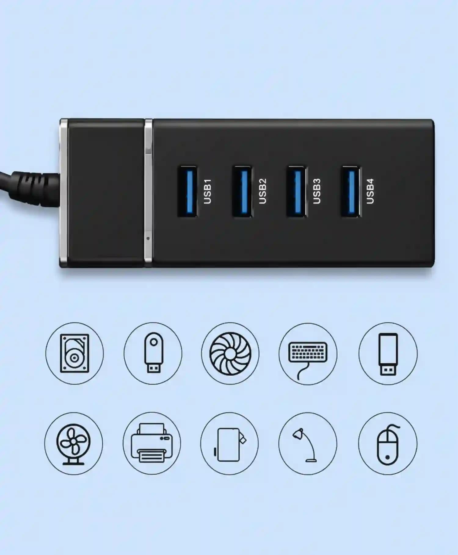 هاب 4 پورت USB 3.0 مدل 1055 — تصویر ۱۰