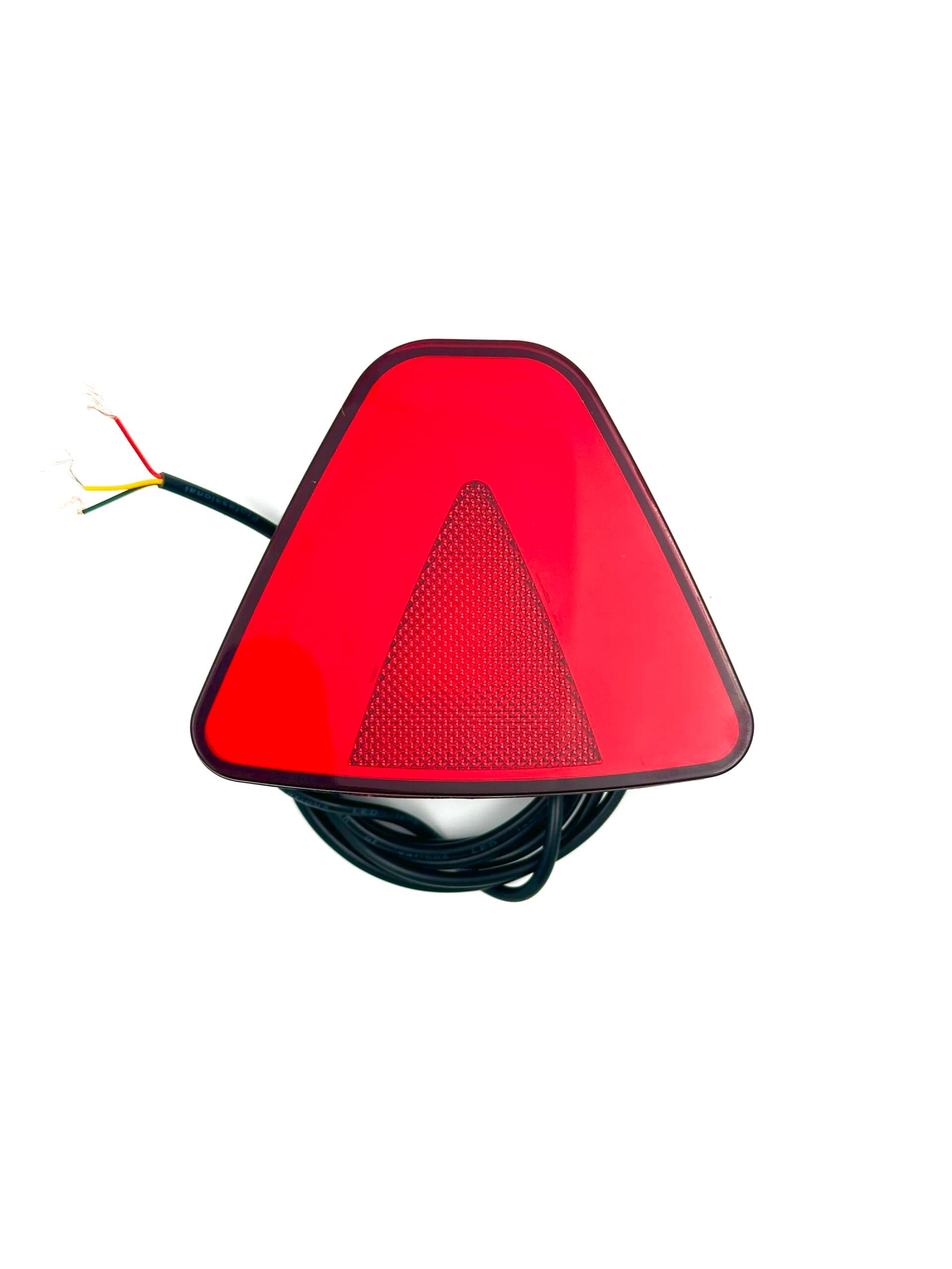 چراغ خطر مثلثی قرمز LED سه سیم دو حالته – بسته تک عددی