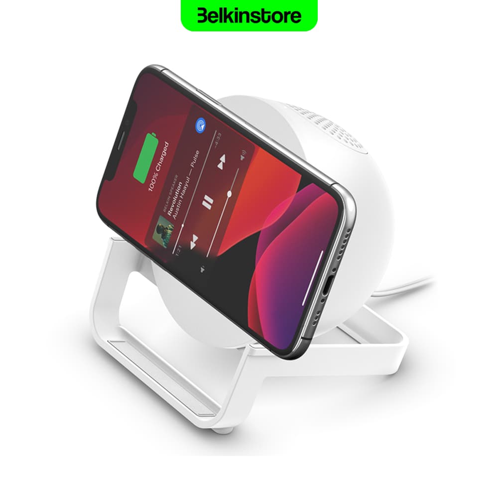 اسپیکر و شارژر بی سیم 10 وات بلکین – SoundForm Charge – مدل AUF001tt — تصویر ۷
