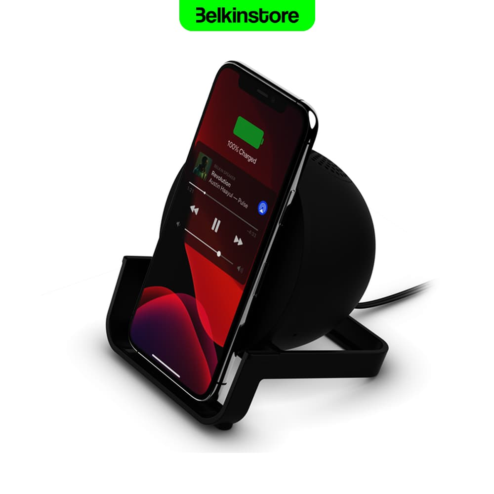 اسپیکر و شارژر بی سیم 10 وات بلکین – SoundForm Charge – مدل AUF001tt — تصویر ۳