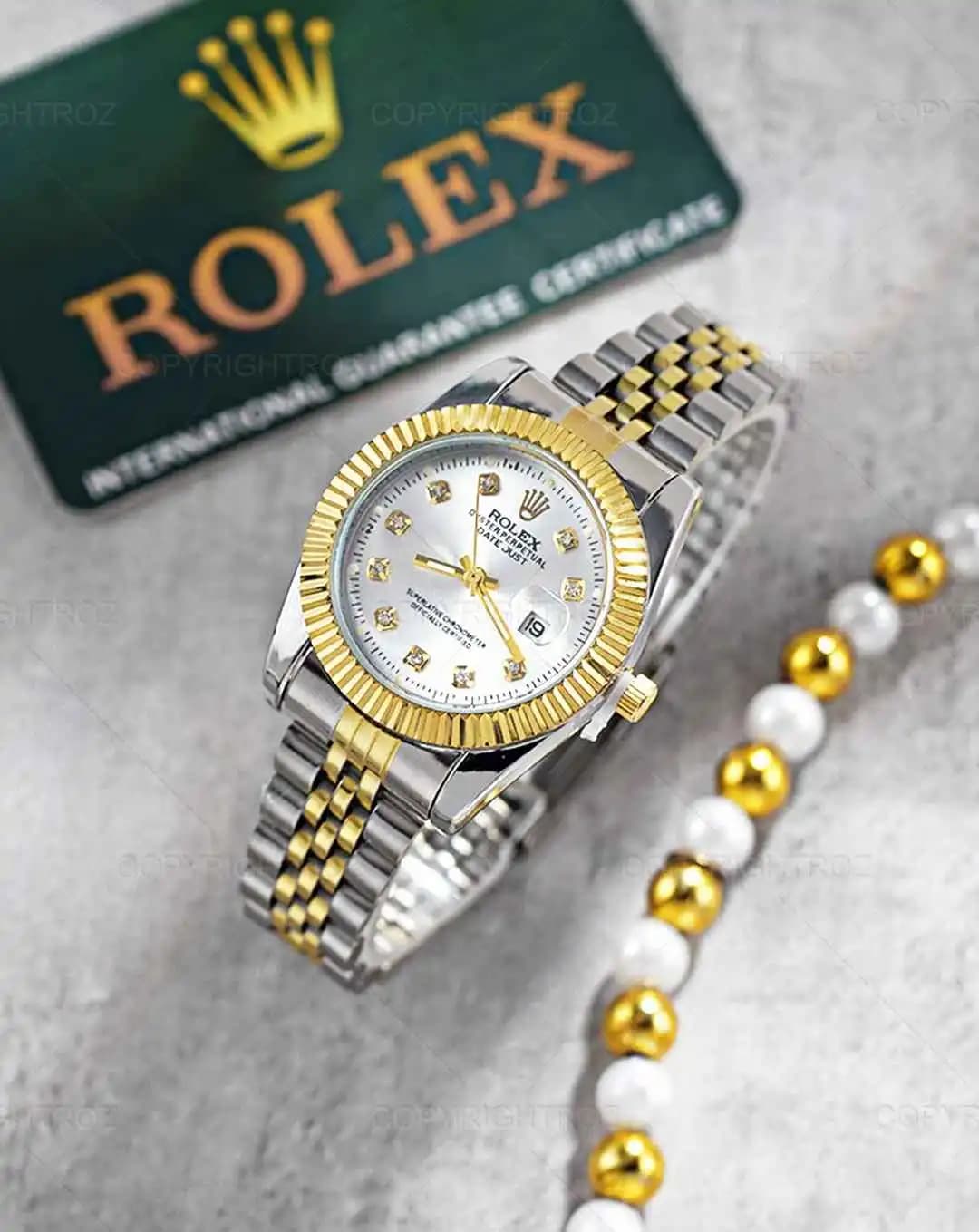 ساعت مچی زنانه رولکس ROLEX طرح دیت جاست مدل 1269 — تصویر ۹