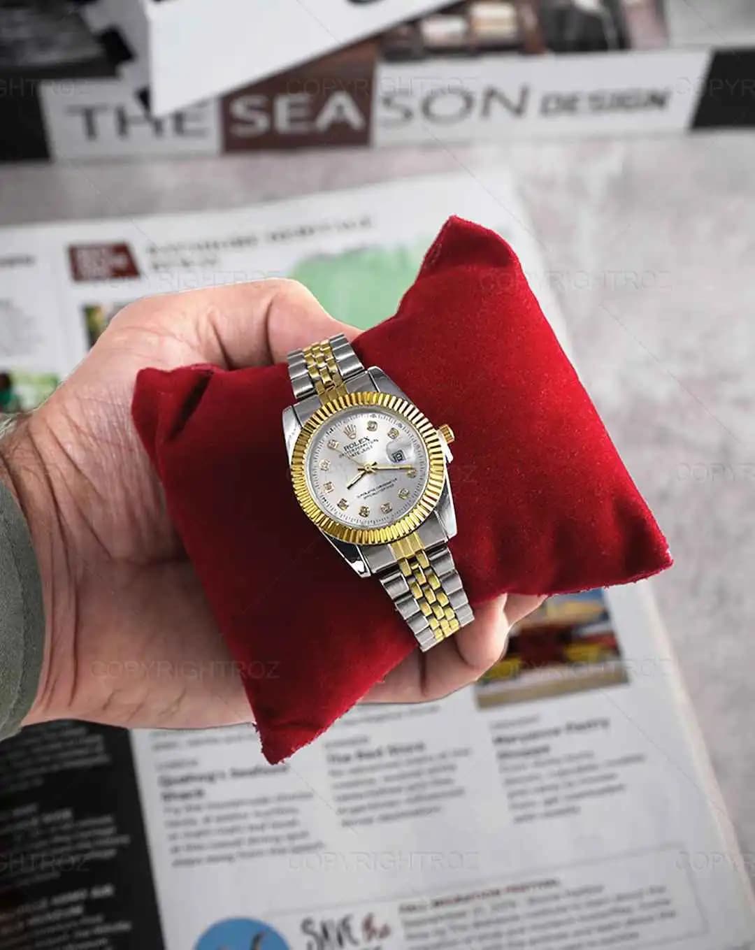 ساعت مچی زنانه رولکس ROLEX طرح دیت جاست مدل 1269 — تصویر ۷