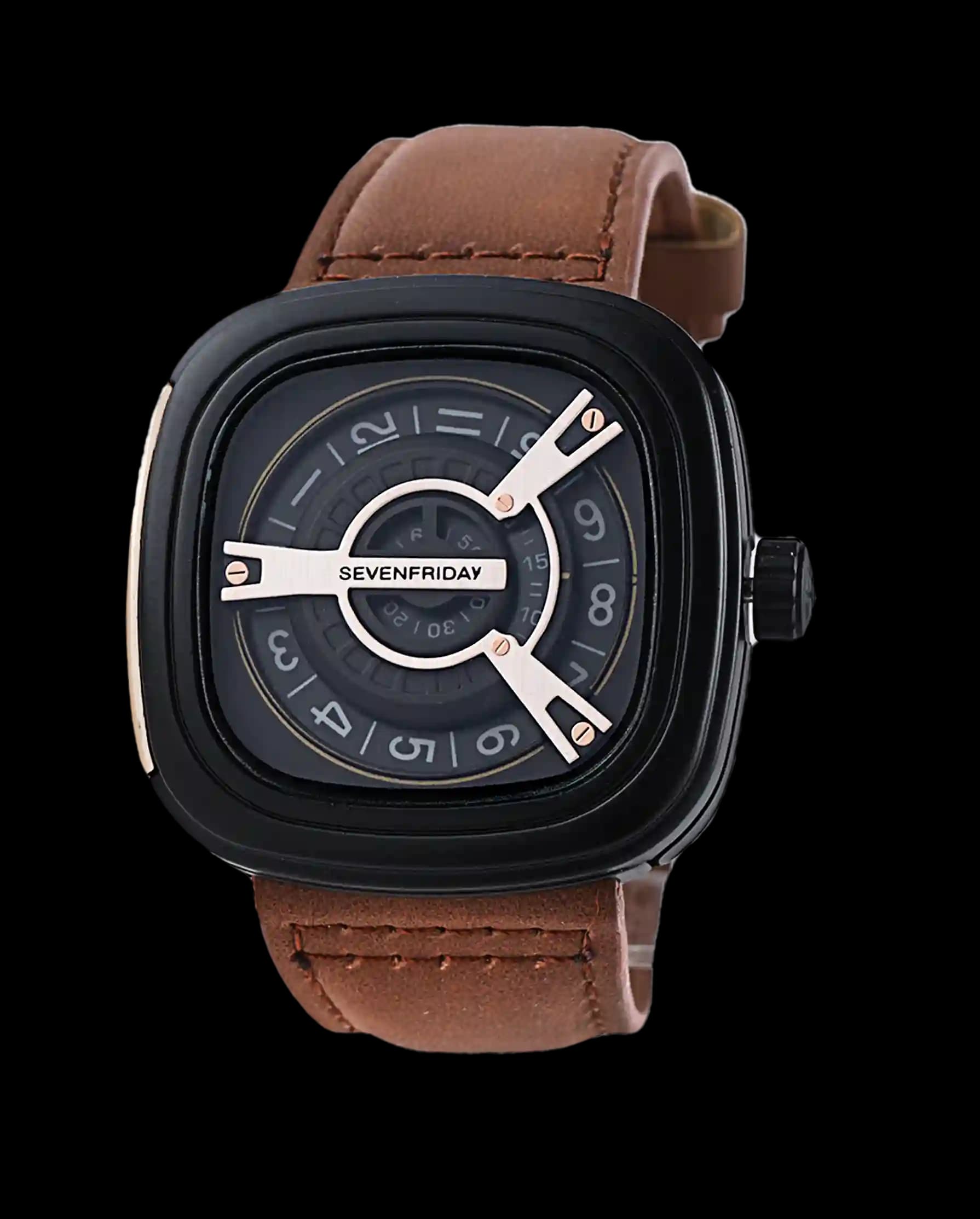 ساعت مچی مردانه سون فرایدی بند قهوه ایSEVENFRIDAY مدل 1223 — تصویر ۲