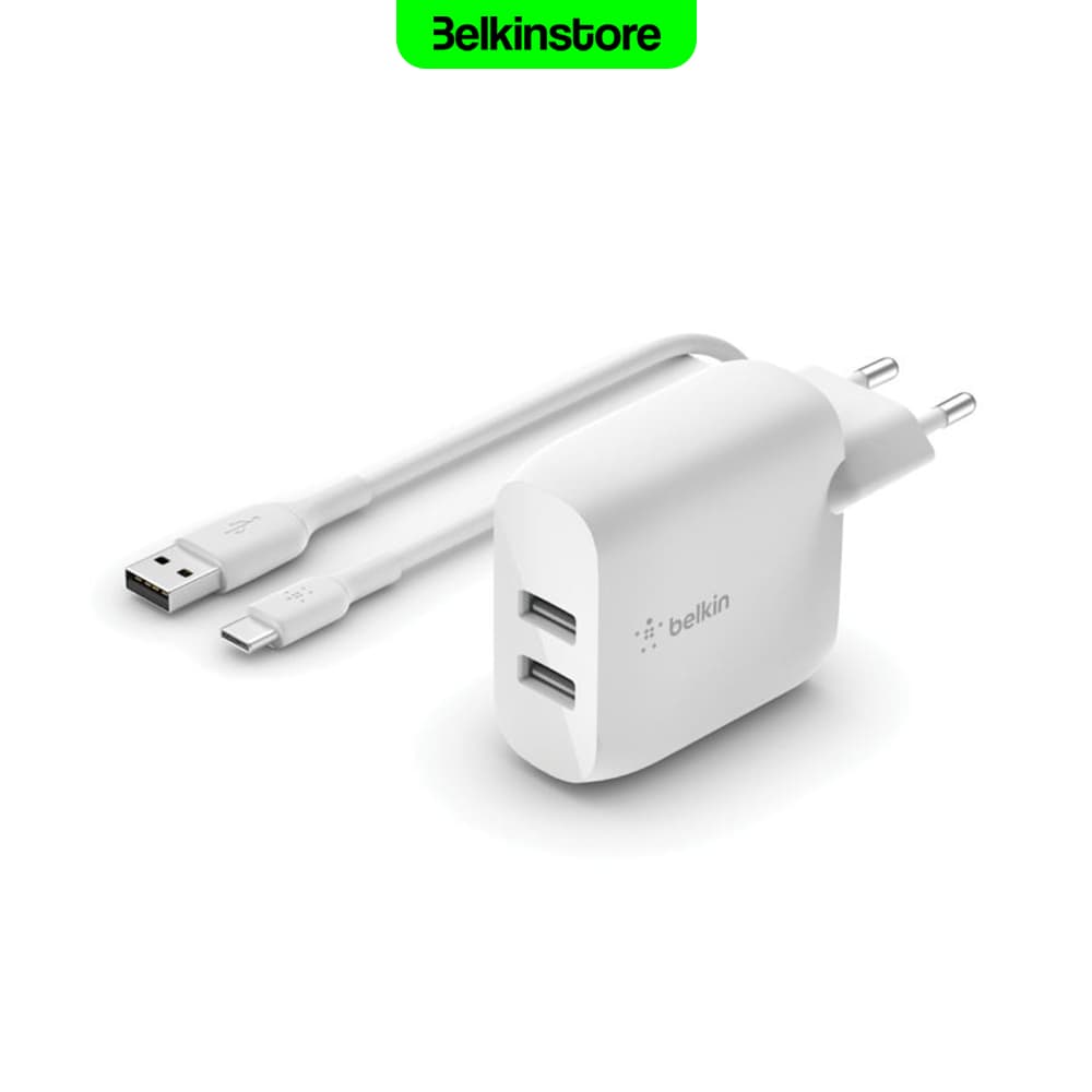 آداپتور 24وات با کابل USB-A به USB-C بلکین – BoostCharge – مدل WCE001vf1M