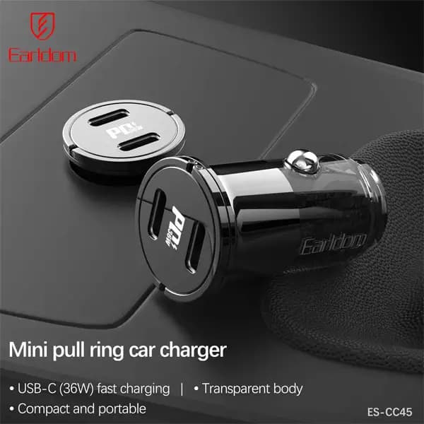 شارژر فندکی فست شارژ 36 وات ارلدام مدل CC45 — تصویر ۳