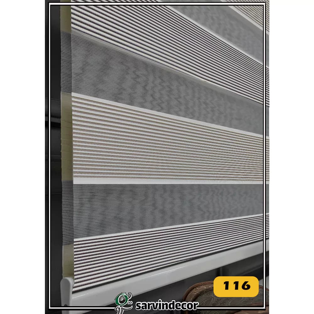 پرده زبرا پلیسه ریز 5006 در 4 رنگ — تصویر ۴