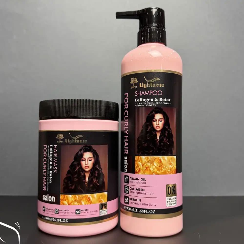 شامپو و ماسک مو لایتنس مخصوص موهای فر ا Lightness Shampoo and Hair Mask for Curly Hair — تصویر ۴