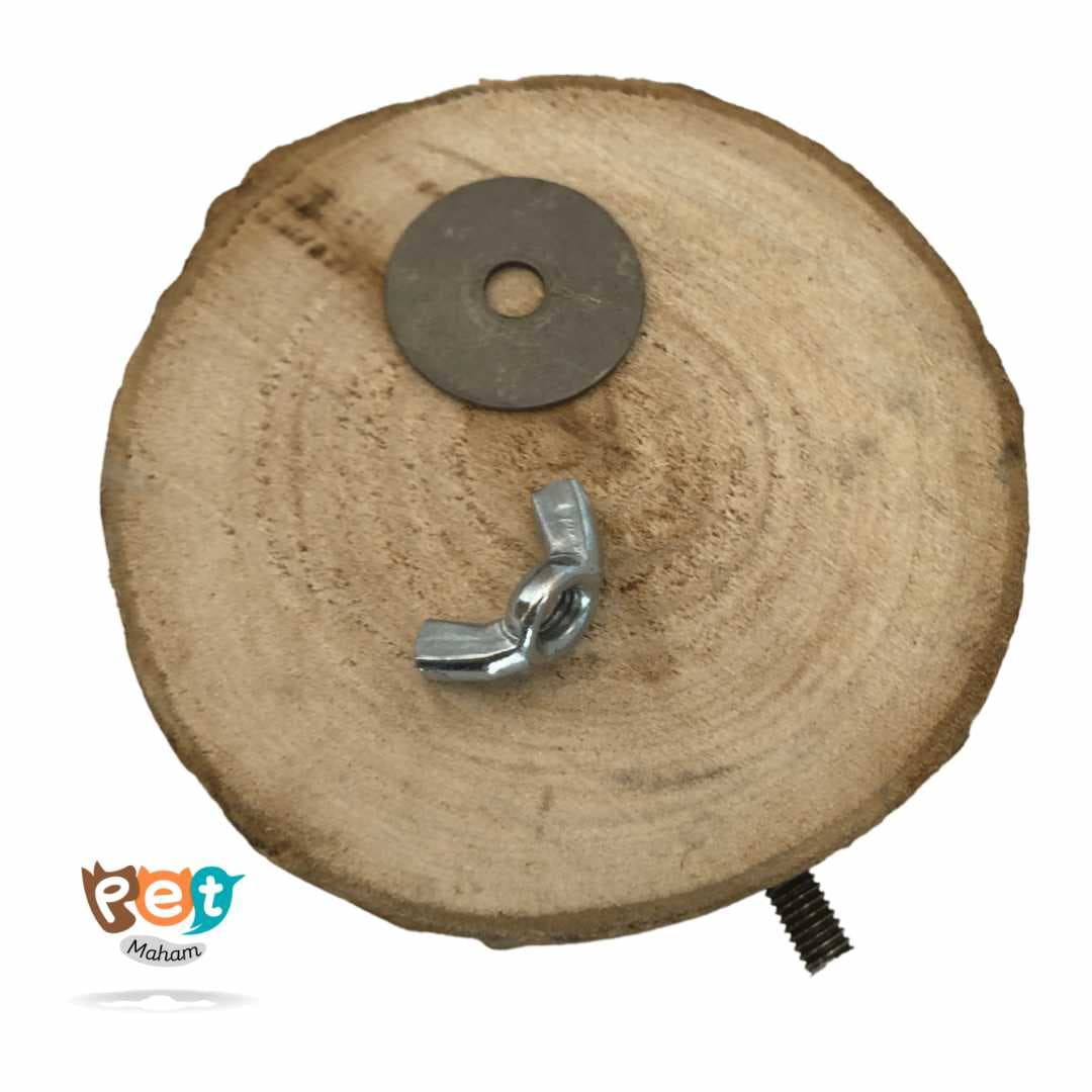 نشیمن پرنده مدل نشیمن چوب طبیعی کالباسی کد 1020 — تصویر ۱۱