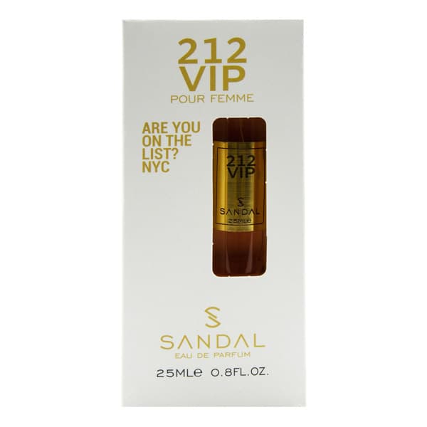عطر جیبی زنانه صندل مدل 212 VIP حجم 25 میل