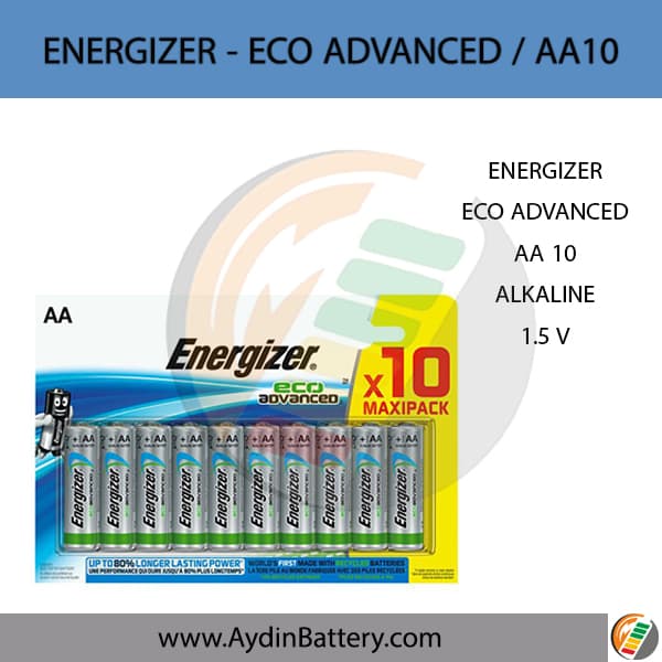 باتری قلمی آلکالاین انرجایزر ENERGIZER-AA10 ECO ADVANCED — تصویر ۲