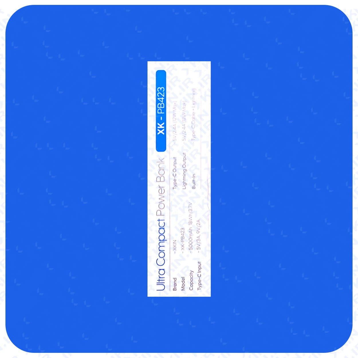 پاوربانک ایکس کین مدل XK-PB423 ظرفیت 5000 میلی آمپر ساعت مشکی — تصویر ۳