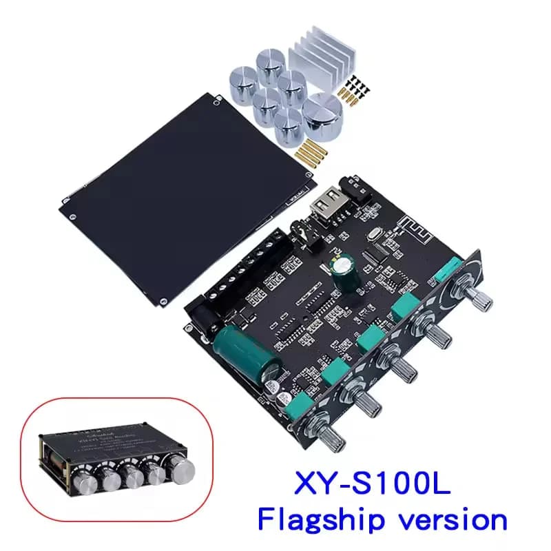 ماژول آمپلی فایر صوتی بلوتوث دار دو کاناله 50 وات + ساب 100 وات مدل XY-S100H — تصویر ۹