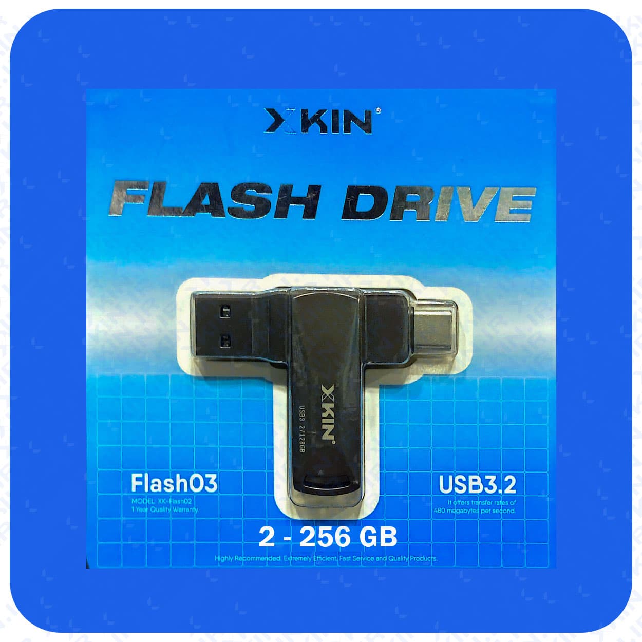 فلش مموری 64 گیگابایت پرسرعت XKIN مدل XK-FLASH03 | دو پورت USB & Type-C | با سرعت انتقال فوقالعاده | گارانتی تعویض 1 ساله