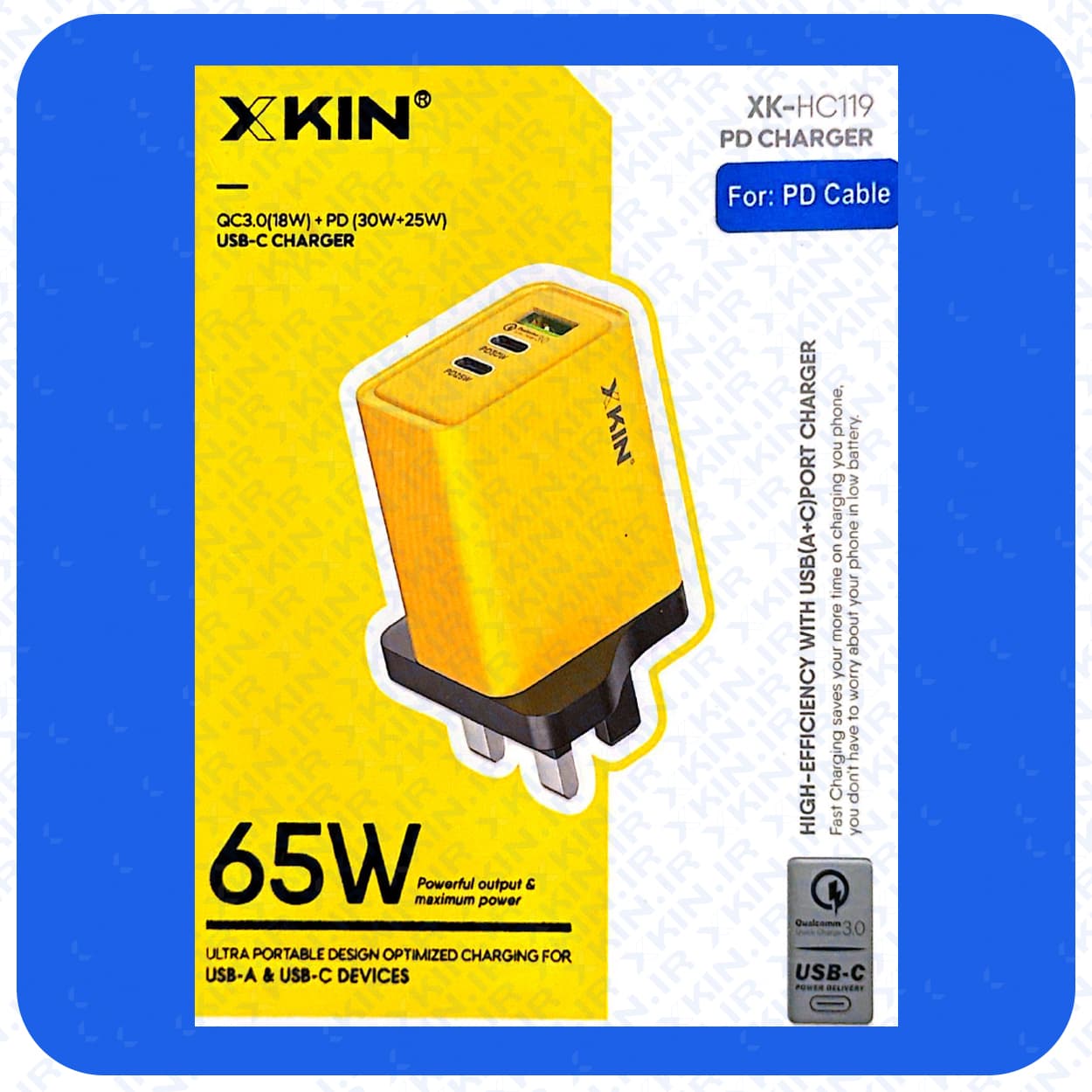 شارژر دیواری ایکس کین مدل X KIN XK-HC119 به همراه کابل Lightning — تصویر ۱۰