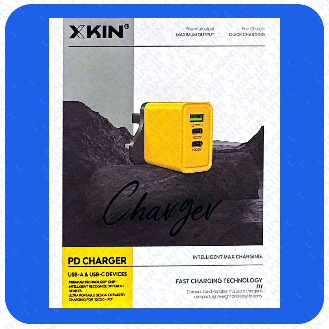 شارژر دیواری ایکس کین مدل X KIN XK-HC119 به همراه کابل Lightning — تصویر ۳