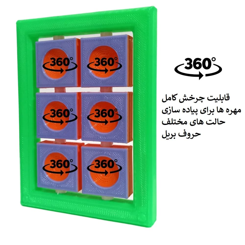 پکیج آموزشی خط بریل | آموزش خواندن و نوشتن بریل فارسی و انگلیسی — تصویر ۴