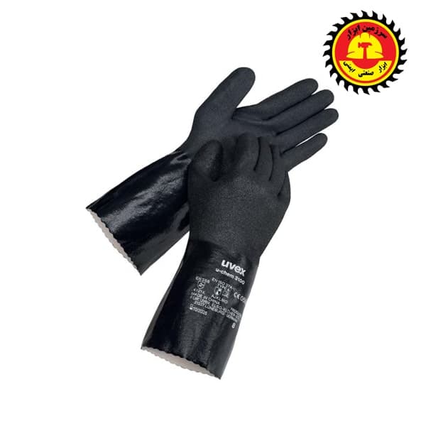 دستکش ایمنی ضد اسید یووکس مدل u-chem 3100 — تصویر ۴