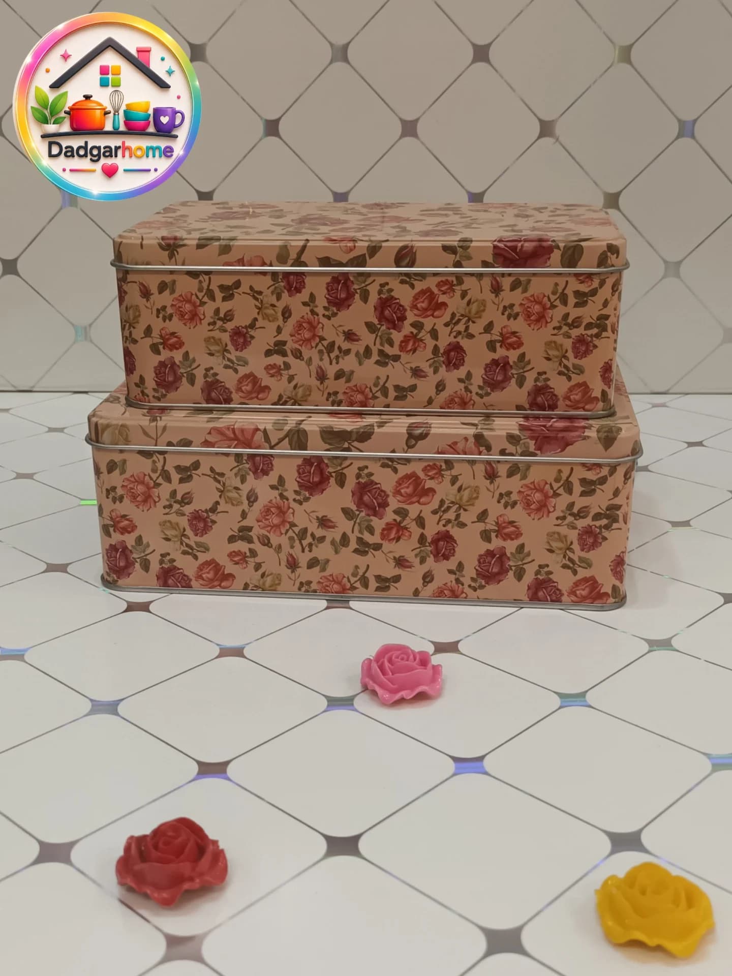 جعبه فلزی جواهرات مستطیل — تصویر ۶