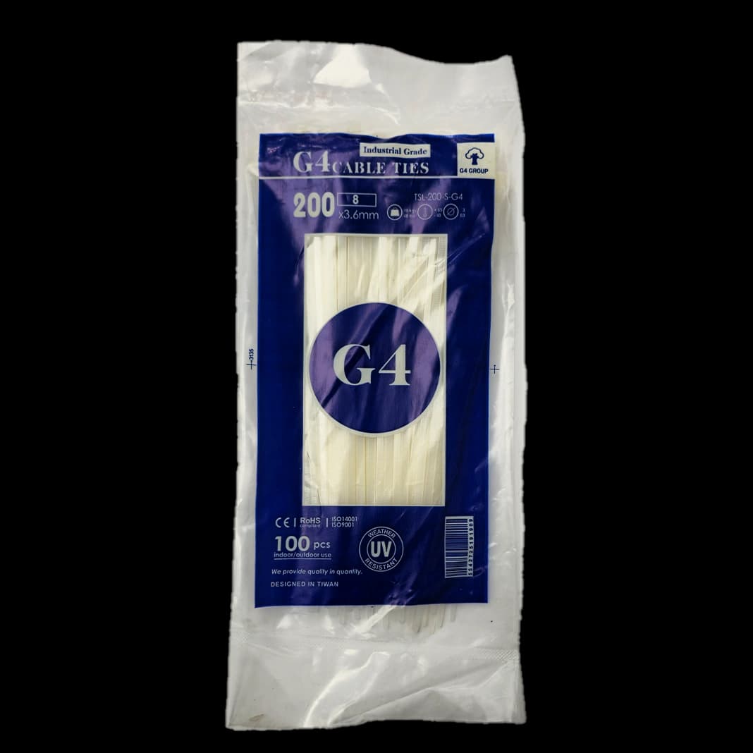 بست کمربندی سفید پلاستیکی صد عددی 3.6*250 G4-W — تصویر ۹