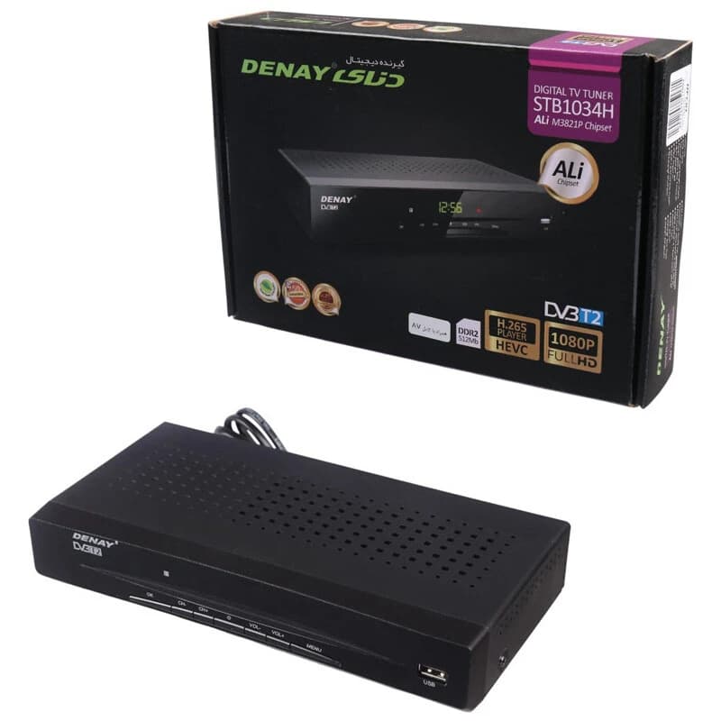 گیرنده دیجیتال دنای Denay STB1034H + کابل AV — تصویر ۲