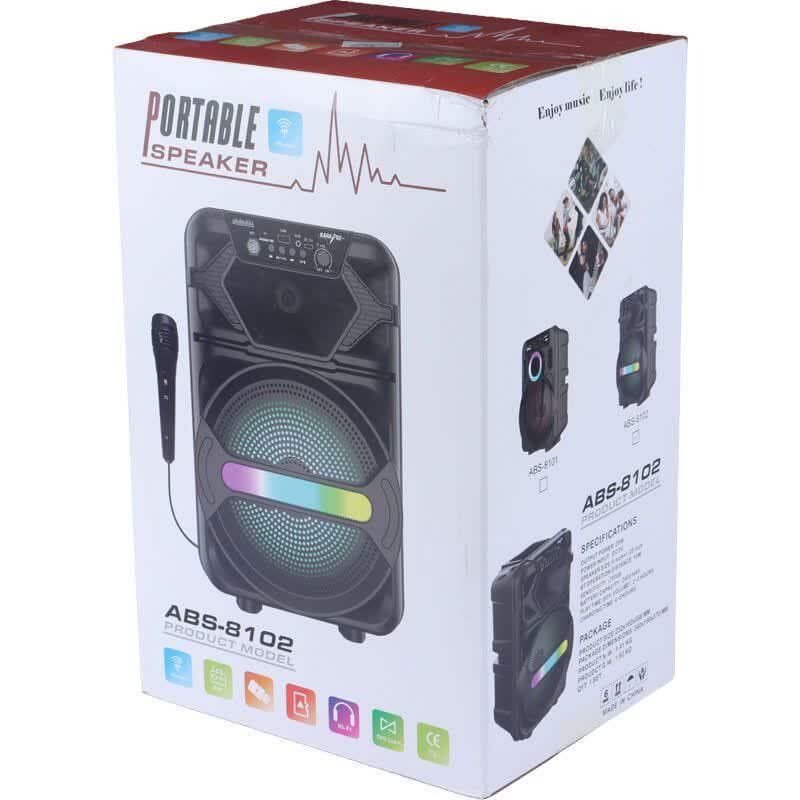 اسپیکر بلوتوثی ABS-8102 + میکروفون — تصویر ۳
