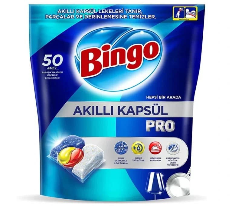 قرص ماشین ظرفشویی بینگو Bingo مدل پرو بسته 50 عددی — تصویر ۷
