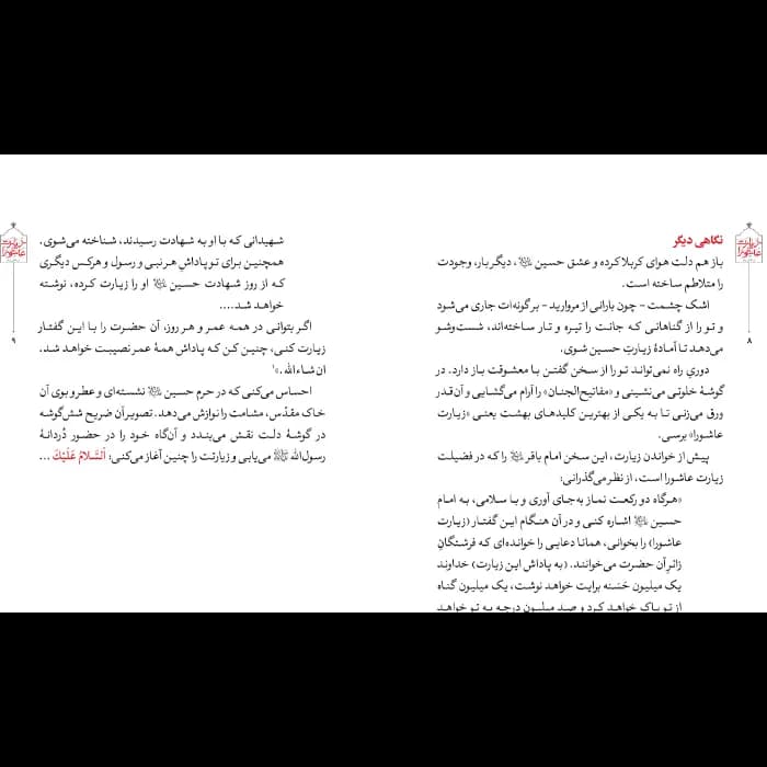 کتاب زیارت عاشورا در نگاهی دیگر(جدید) — تصویر ۸