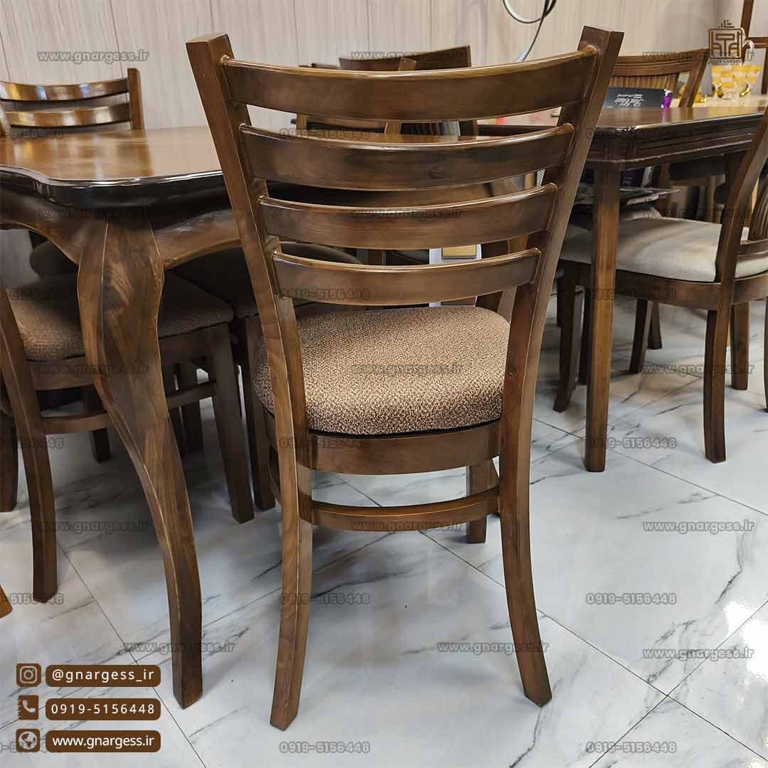 میز ناهارخوری چوب راش برنتین با میز چوب راش — تصویر ۶