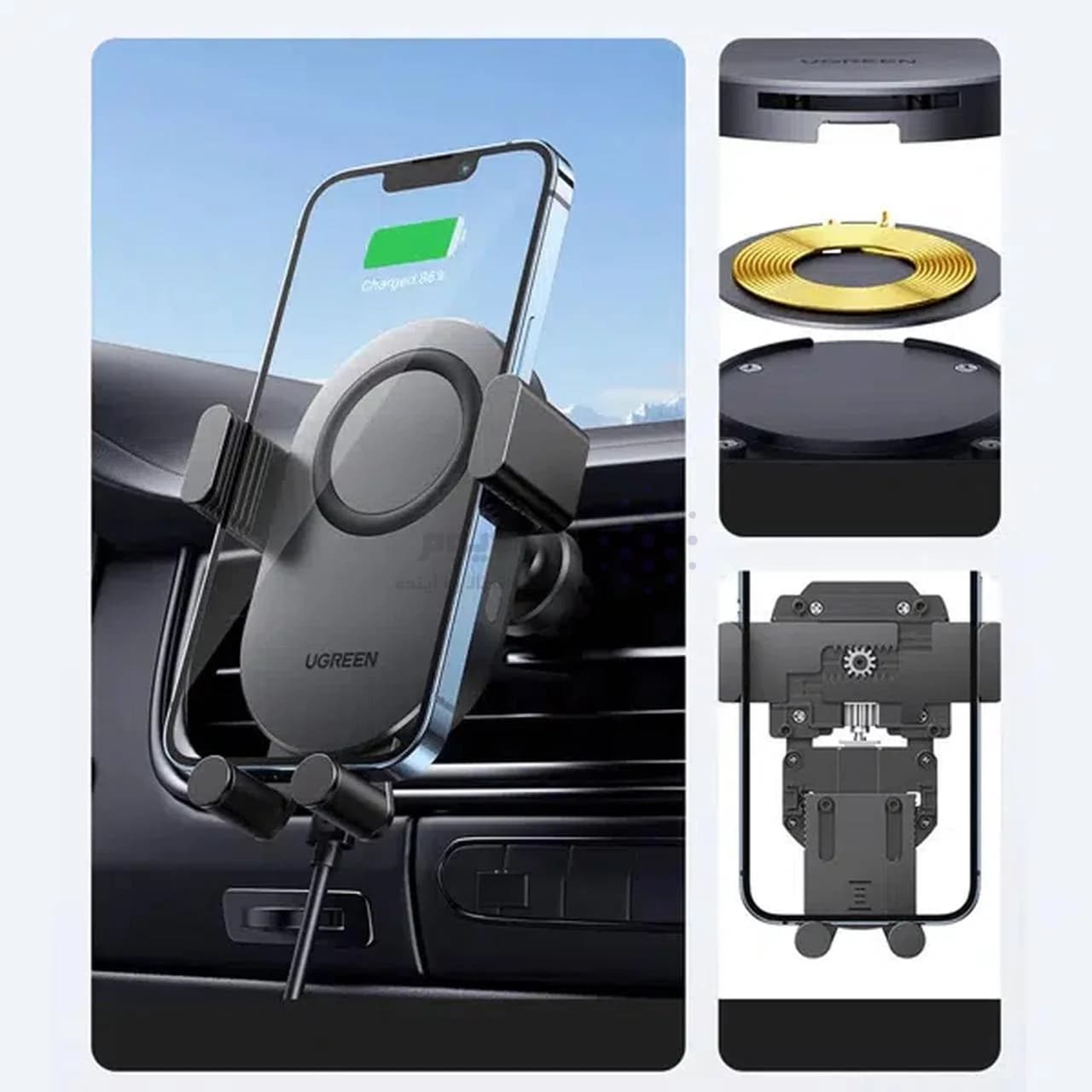 پایه نگهدارنده موبایل و شارژر بی سیم یوگرین مدل Ugreen CD256 — تصویر ۹