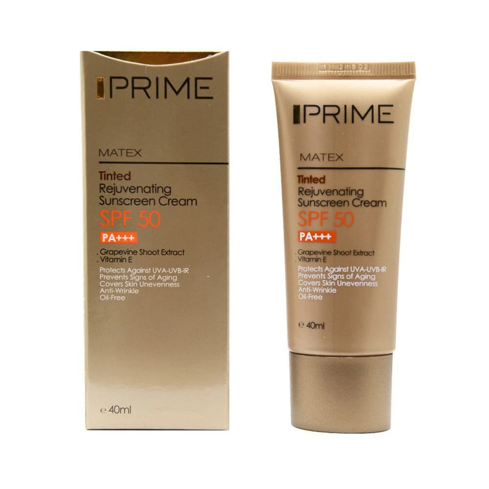 کرم ضدآفتاب بی رنگ جوانکننده SPF50 پریم ۴۰ میلی لیتر | Prime Anti-Aging Sunscreen Cream SPF50 40ml