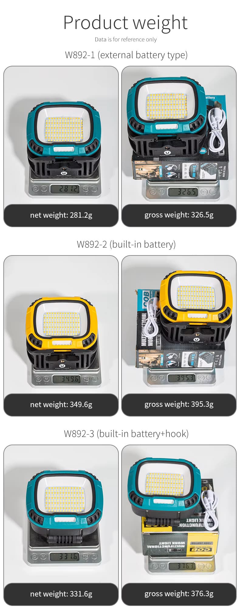 چراغ کار و کمپینگ شارژی ESMARTER مدل W892-1 — تصویر ۳