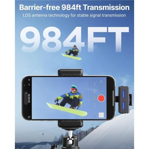 میکروفون یقه ای بی سیم دوکاربره بویا مدل BOYALINK 3 01 رابط Type-C و Lightning و جک 3.5 میلی متری — تصویر ۶