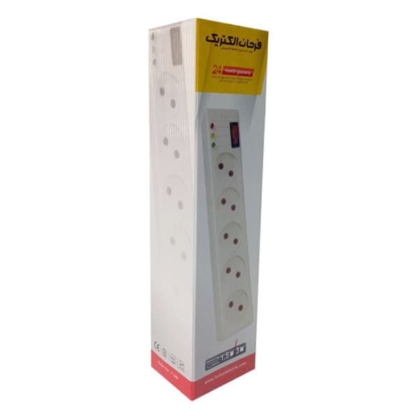 محافظ برق 5 خانه فرحان الکتریک ( Farhan Electric ) مدل بدون ارت با کابل 3 متر 10 آمپر — تصویر ۹
