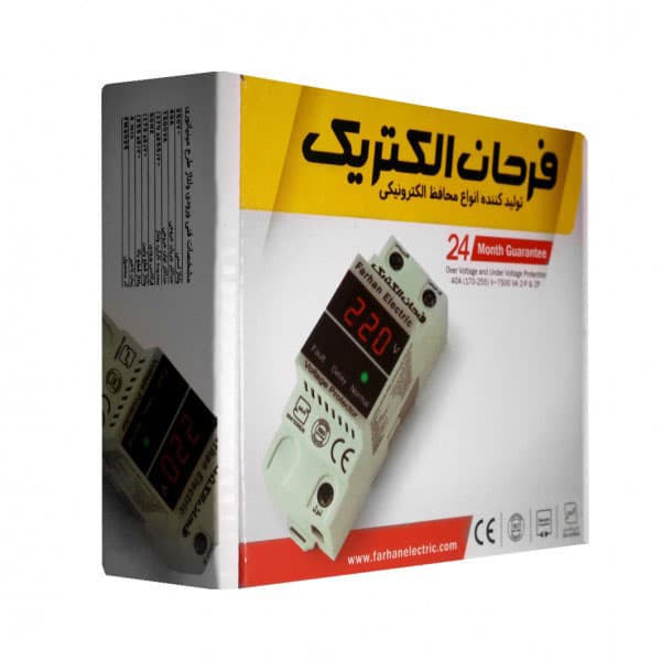 محافظ ولتاژ ورودی طرح مینیاتوری فرحان الکتریک ( Farhan Electric ) مدل 40 آمپر — تصویر ۱۱