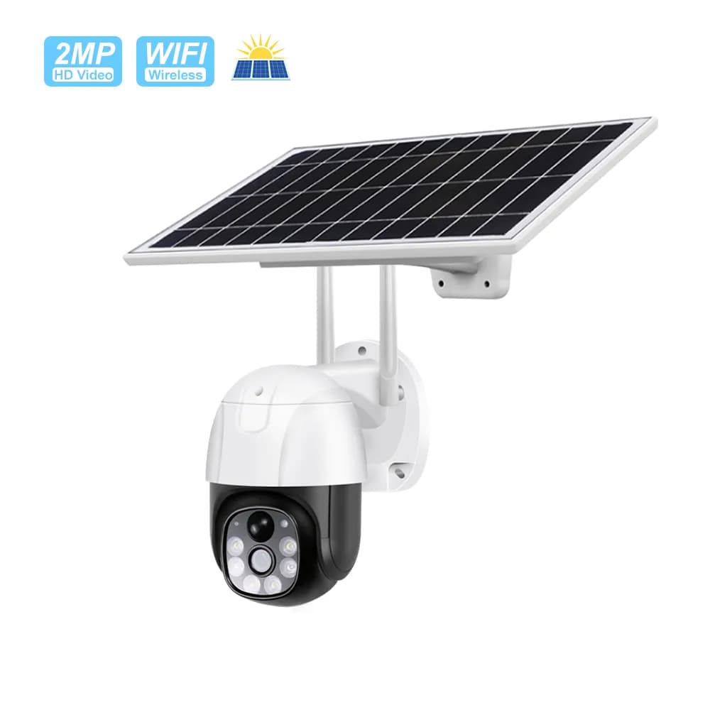 دوربین سیم کارتی خورشیدی Solar V380 ا V380 PRO Solar Battery 4G PTZ Camera