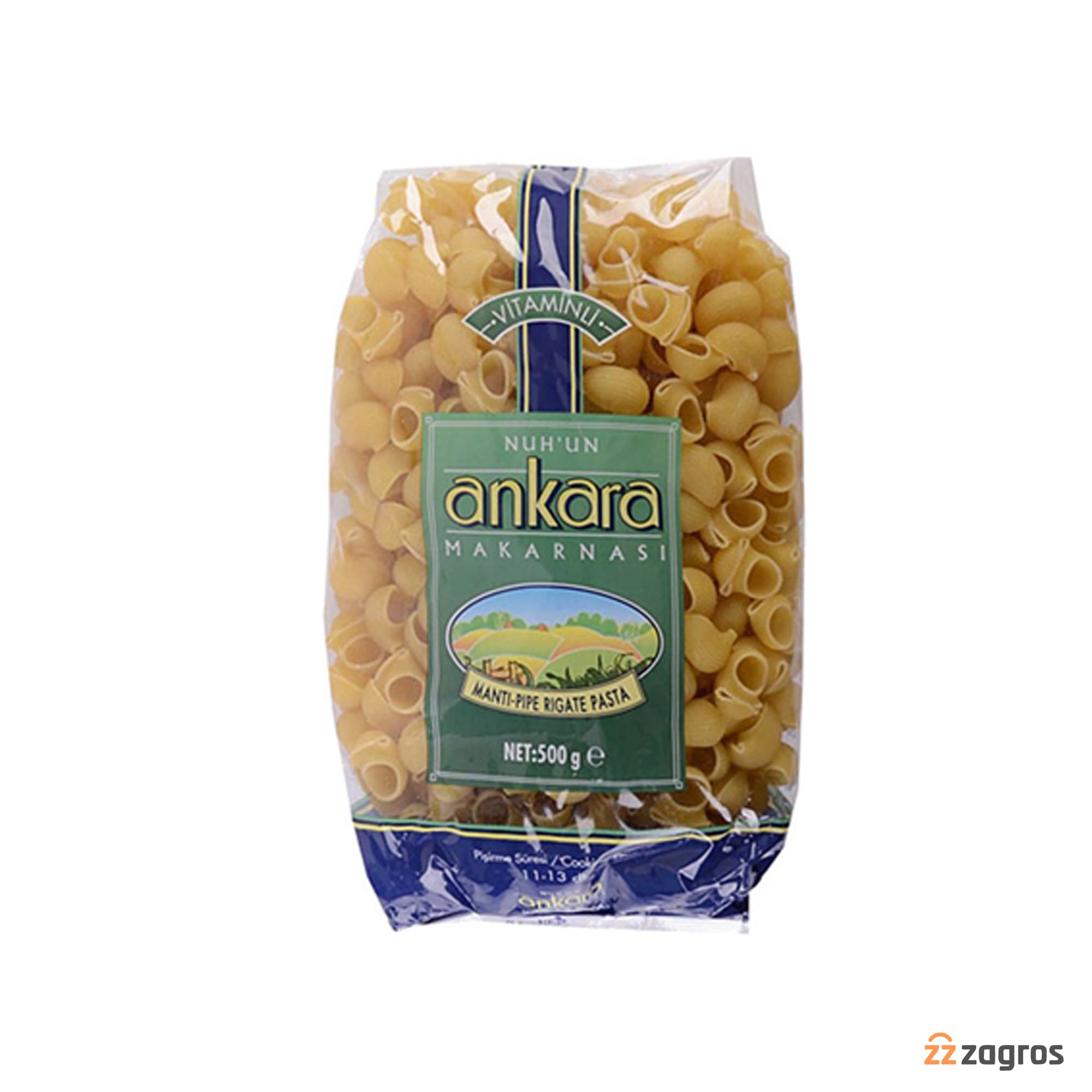ماکارونی آنکارا Ankara مدل حلزونی حاوی ویتامین 500 گرم — تصویر ۴