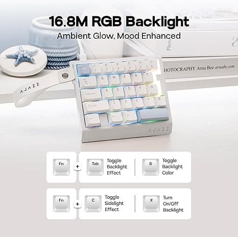 کیبورد AJAZZ AK029 Ice Island SW Magnetic White-Blue RGB Wired — تصویر ۶