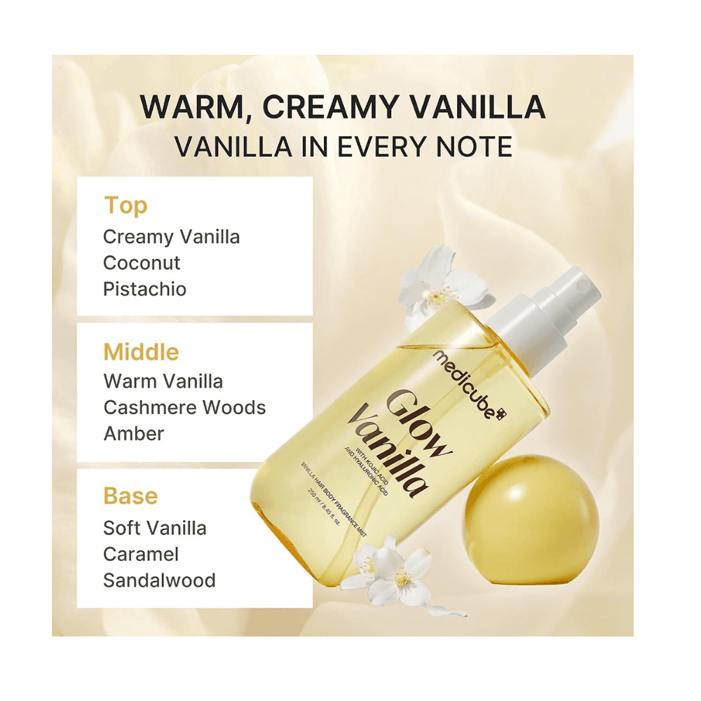 میست مو و بدن وانیلی مدیکیوب Glow Vanilla — تصویر ۹