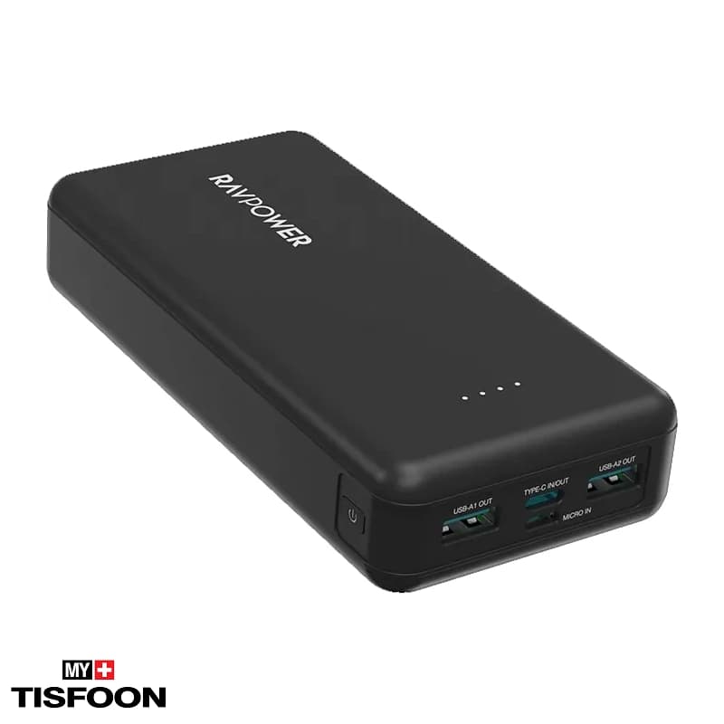 پاوربانک راو پاور مدل RP-PB1216 ظرفیت ۲۰۰۰۰ میلی آمپر ساعت — تصویر ۳