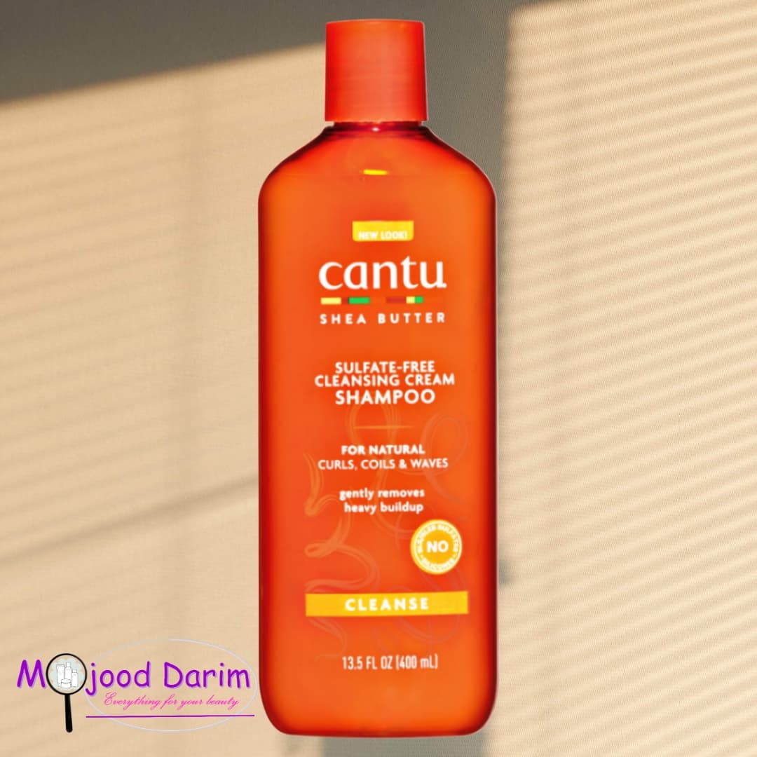 شامپو کرمی مخصوص موهای فر و مجعد و خشک شی باتر کنتو cantu