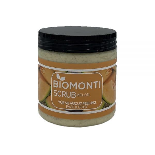 اسکراب صورت و بدن بیومونتی Biomonti حاوی عصاره طالبی 500 میل