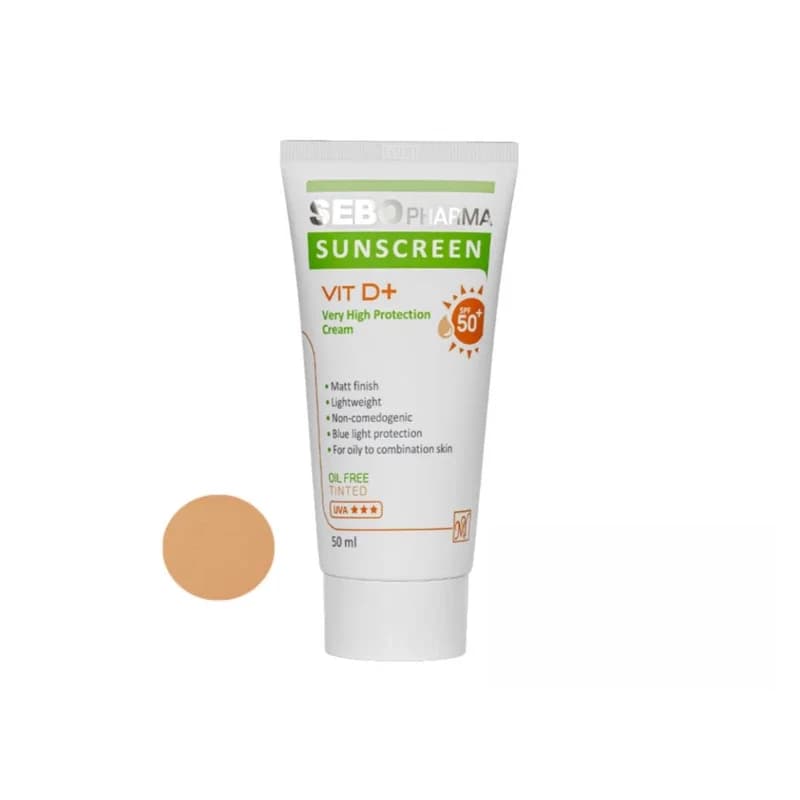 کرم ضدآفتاب SPF50 فاقد چربی بی رنگ سبوفارما 50 میلی لیتر Sebo Pharma — تصویر ۶
