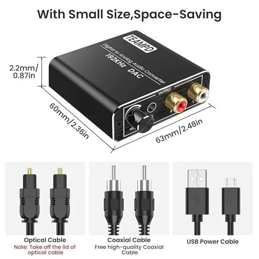 مبدل صدای دیجیتال ب انالوگ با کنترل صدا اورجینال امازون المان — تصویر ۵